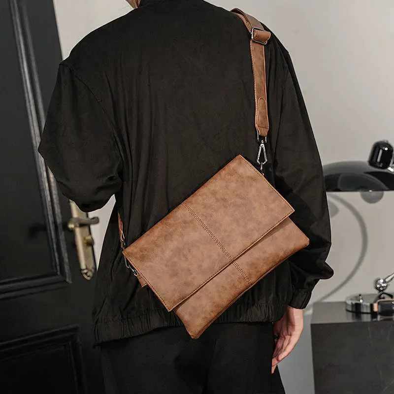 Messenger Bag For Men Large Capacity Single Shoulder Business Bag_voghion.com