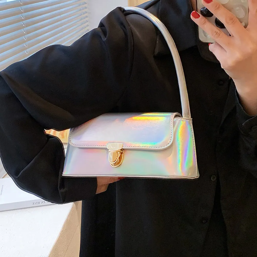 Handtassen voor dames, eenvoudige handtassen met handvat, Franse tote, elegante glanzende oksel, schoudertas van PU-leer voor dames_voghion.com