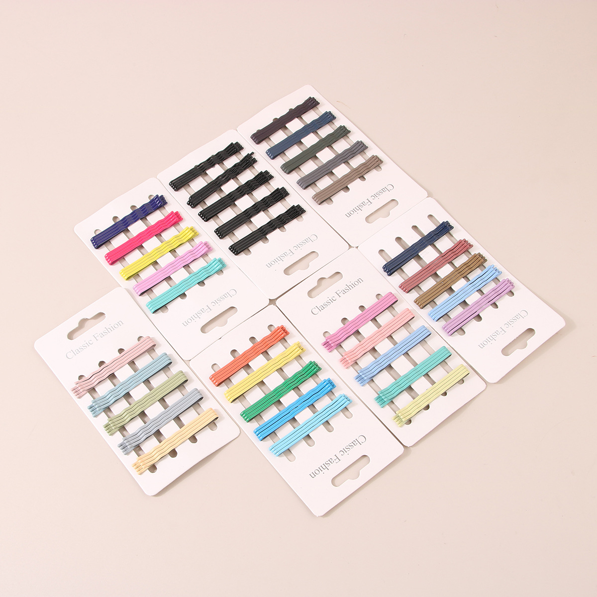 Guanyang Korean version of ins style candy color one-line clip small fresh hairpin U-shaped clip simple and versatile side clip hairpin combination_voghion.com