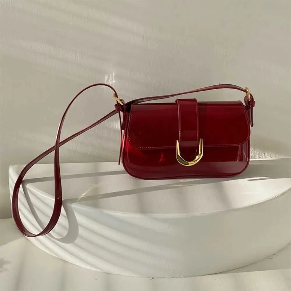 Clássico PU Couro Fivela de Ferradura Casual Crossbody Cor Sólida Bolsa de Ombro Pequena com Fecho de Zíper Mulheres Clutch_voghion.com