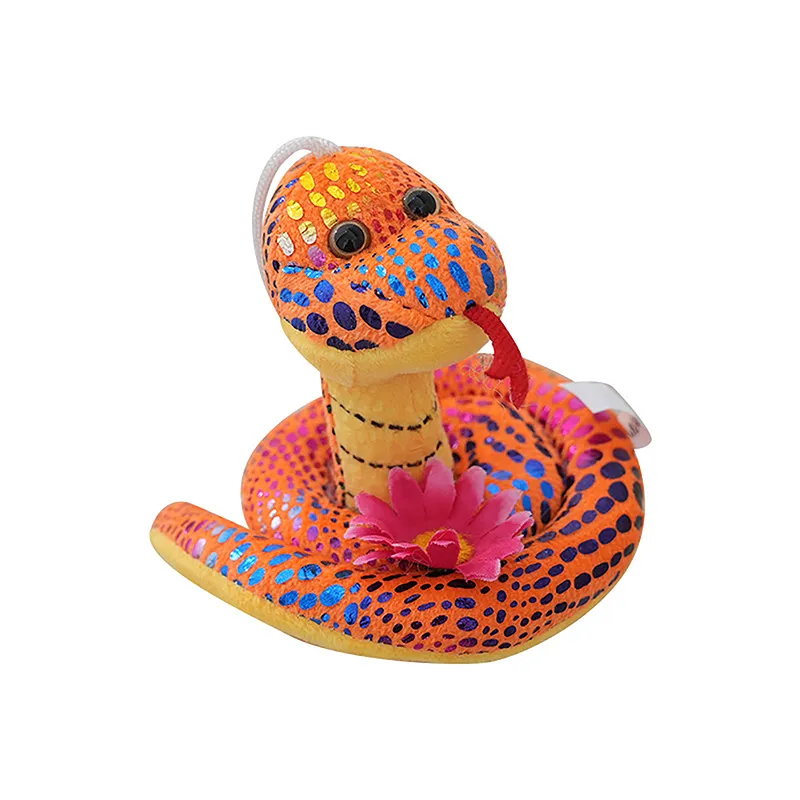 Porte-clés en peluche coloré et mignon, petit serpent coquin, décoration de chambre à coucher, mascotte du zodiaque, poupée, cadeau_voghion.com