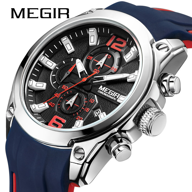 Megger MEGIR multifunctional timing calendar sports men's watch 2063_voghion.com