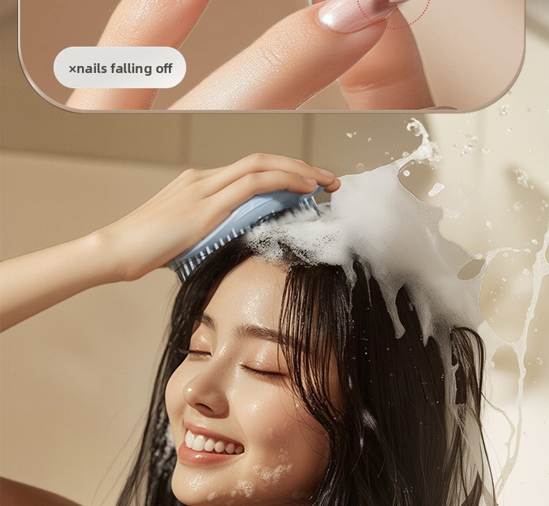 Shampooborstel voor hoofdhuidmassage voor vrouwen - Haarwasapparaat voor thuisgebruik voor diepe reiniging en verzorging onder de douche_voghion.com