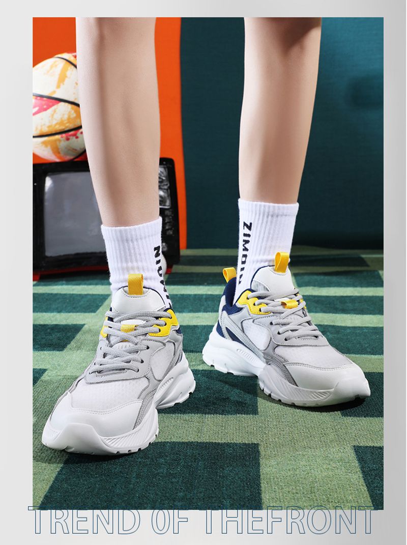 Zapatillas deportivas ligeras de caña baja para hombre, informales, de malla y suela gruesa, con suela gruesa y tendencia._voghion.com