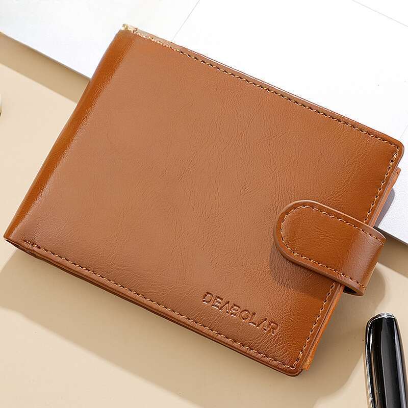 Short Cross-button Large-capacity Wallet_voghion.com