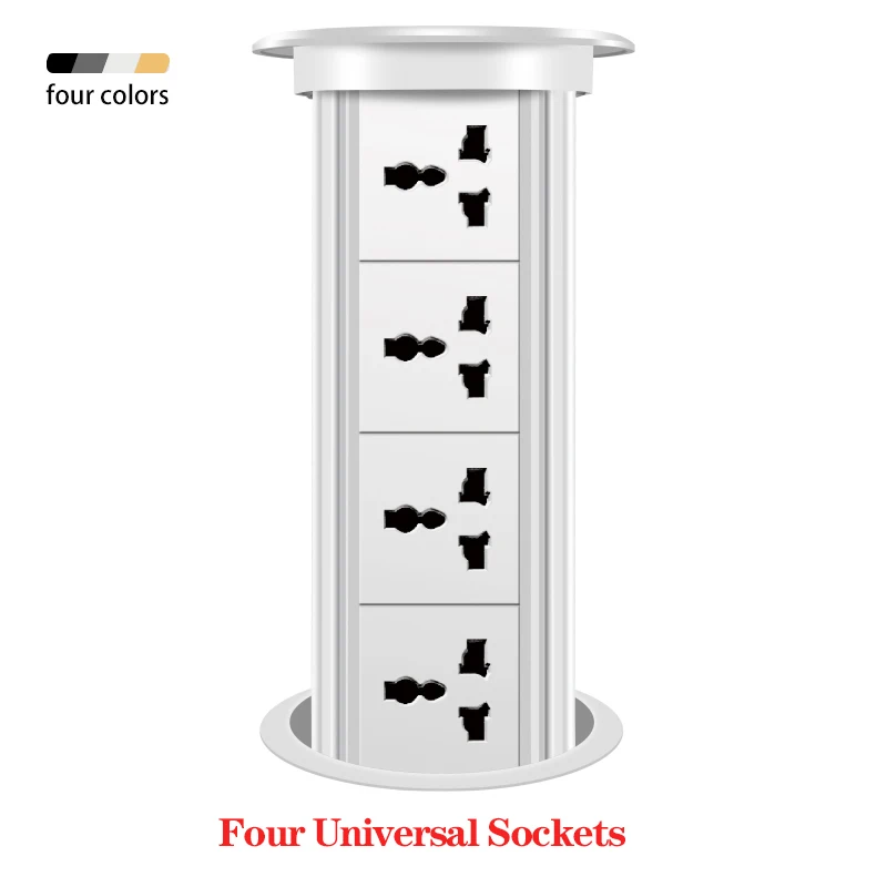 Automatic Pop Up Socket EU UK US Universal Standard Plug Adapter USB Type-c Bluetooth Audio Lift Smart Home Appliance_voghion.com