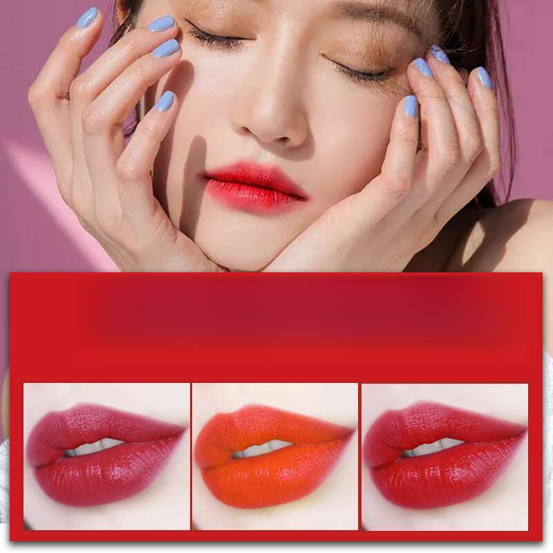 Dreifarbiger Lippenstift, feuchtigkeitsspendender, lang anhaltender, farbbeständiger Lippenstift_voghion.com