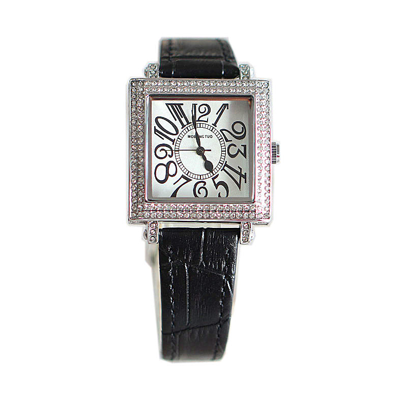 Modetrend 2024 Neue digitale Diamant-Set Damen Square True Belt Uhr_voghion.com