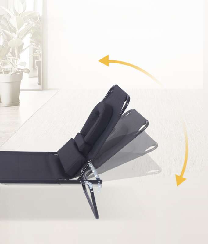 Triple Fold Massage Balcony Leisure Outdoor Courtyard Lounge Chair Villa Swimming Pool Folding Beach Bed_voghion.com