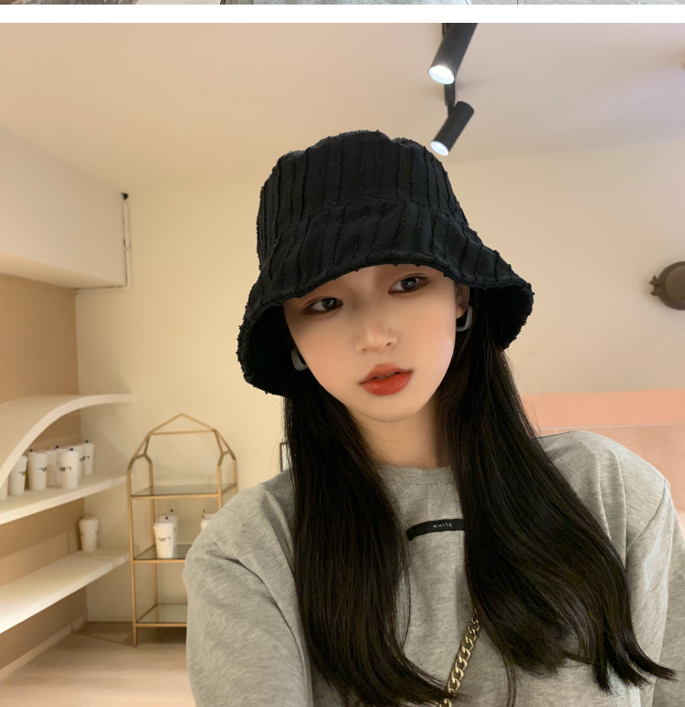 Instagram style Korean version versatile fisherman for women in spring and summer, thin shading soft girl bucket hat,_voghion.com
