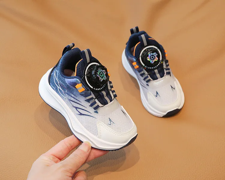 Kleinkind Sport Frühjahr Neue Junge Basketball Rotierenden Schnalle Kinder Cutefeet Mode Mädchen Licht Lauf Trainer Schuhe Größen 21_voghion.com