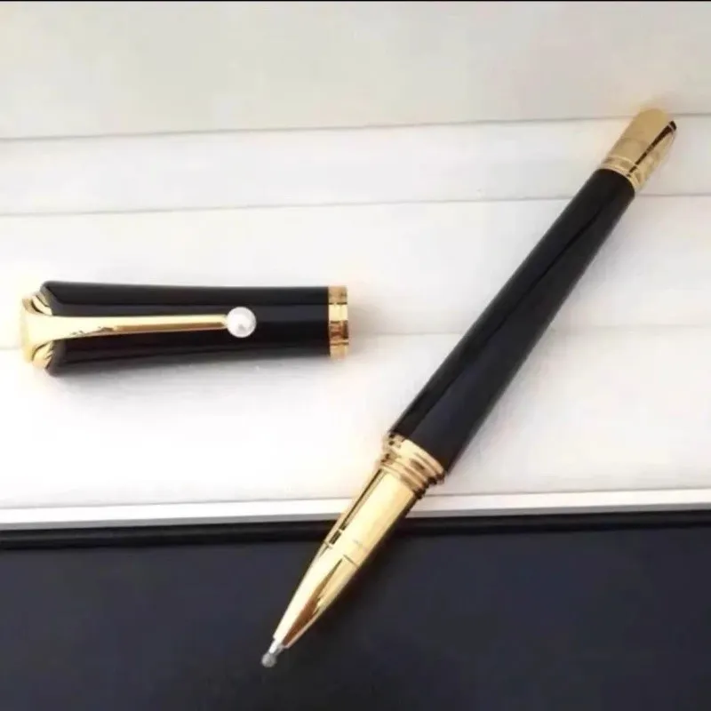 wholesale Wholesale Luxury Monte Black Resin And Crystal Star Roller Ball Pen / Ballpoint Pen / Fountain Pen Business Office Stationery Gift Bn010_voghion.com