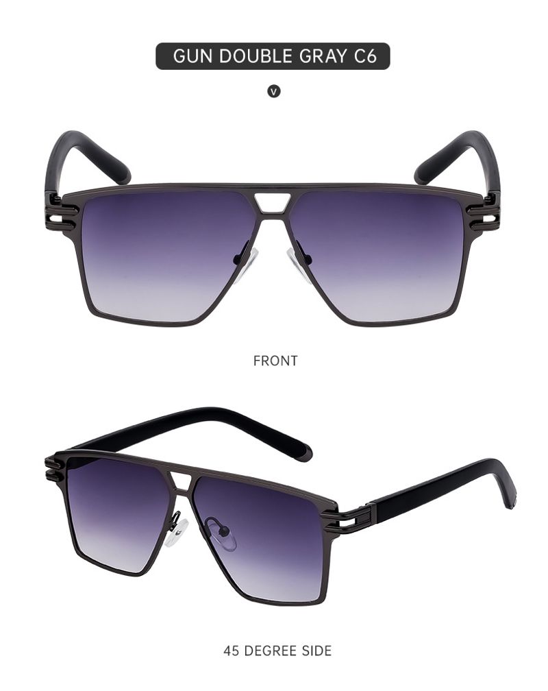 Stylish Square-framed Vintage High-grade Sunglasses For Men_voghion.com
