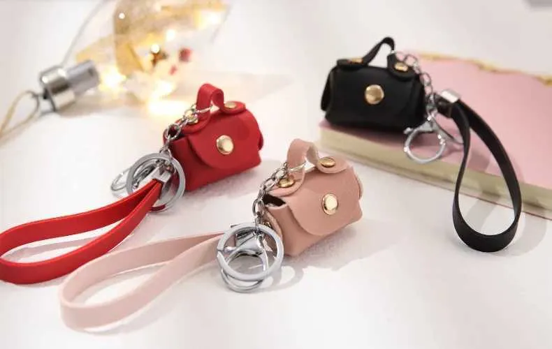 Süße Mini-Geldbörsen Mädchen kleine Kopfhörer-Box weiches Leder Haushälterin Schlüsselanhänger Brieftasche Beutel Frauen Taschen tragbar_voghion.com