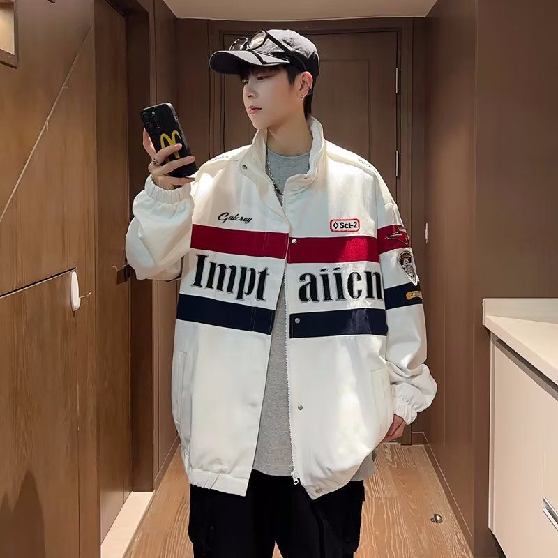 Baggy Racing Suit Trendy Baseball Jacket_voghion.com