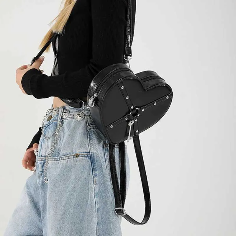 Rucsac mini din piele PU pentru femei, cu pandantiv în formă de inimă, impermeabil, cu fermoar, Ba241217_voghion.com