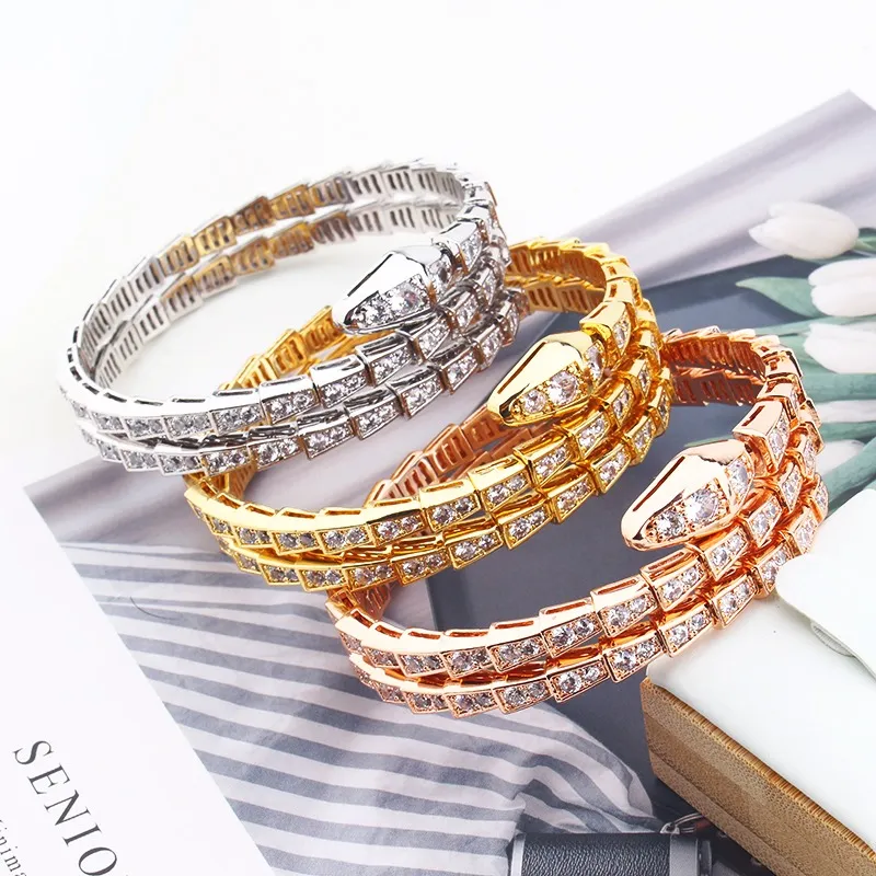 Fashion Unisex snake bracelet plated gold jewelry bracelets for women girls ladies jewlery designer birthday Wedding_voghion.com