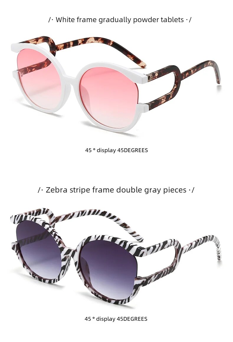 Round Sunglasses Uv Protected Fashionable Eyewear For Men Women_voghion.com
