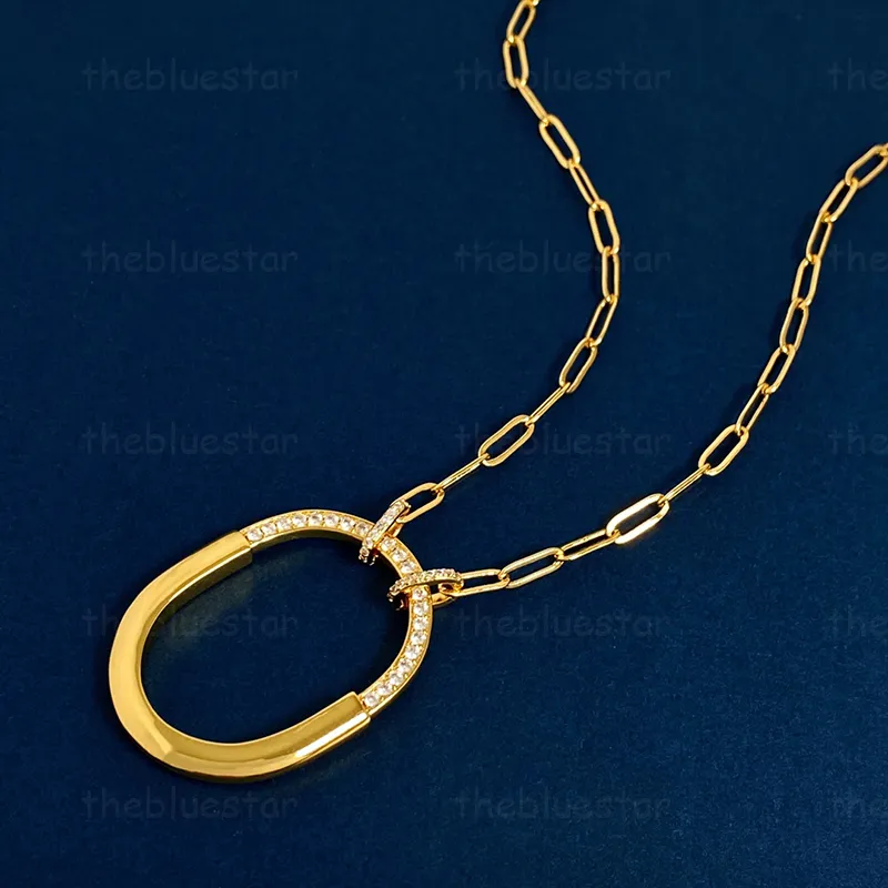 Klassische Schlosshalskette Halsketten Damen Gold Silber Geschenk für Freundin Hochzeiten Set mit Diamant Designer Schmuck_voghion.com