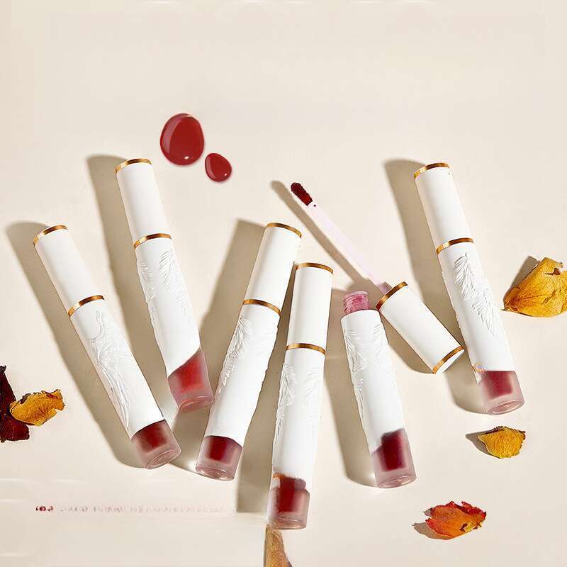 Lápiz labial blanco dulce pequeño para fiesta de estudiantes, mate, resistente al agua, recomendado_voghion.com