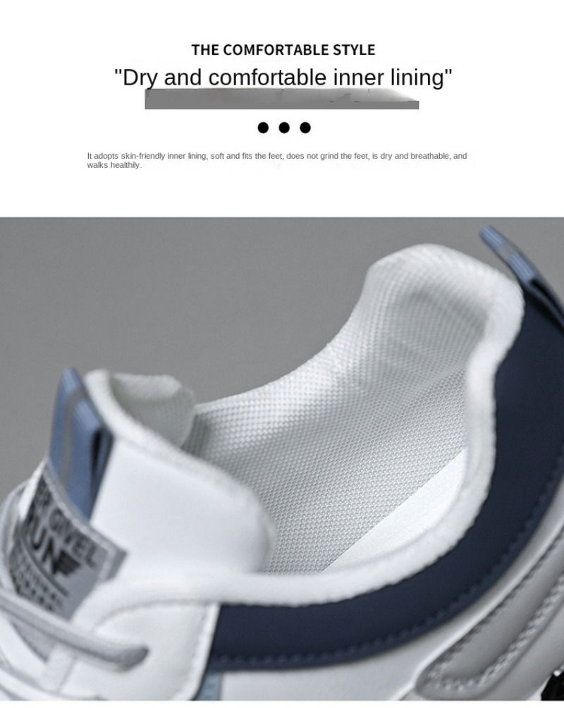 Baskets casual homme blanches plateforme outdoor confortables_voghion.com
