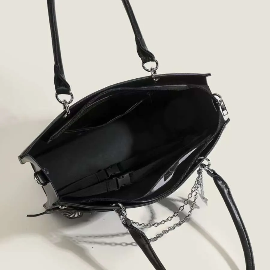 Y2k maze butterfly spider web DIY transparent Italian Lolita Gothic handbag retro fashion shoulder bag street decoration_voghion.com