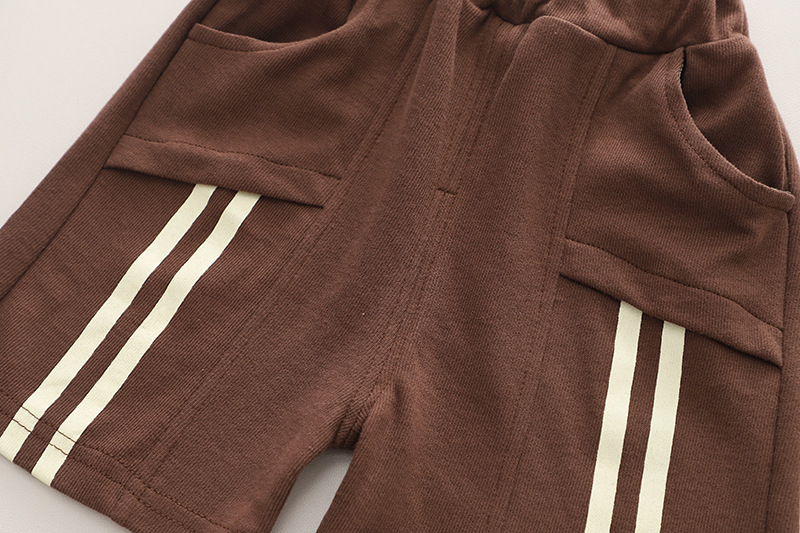 Summer Two-piece Set For Boys Cotton Short Sleeve Top And Shorts_voghion.com