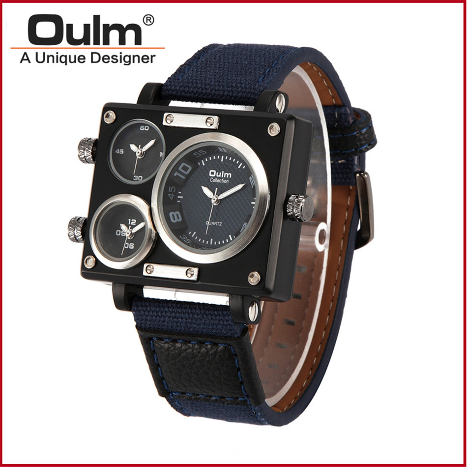 OULM Ou Lei Mechanism Quartz Men's Belt Brand Sport Watch_voghion.com