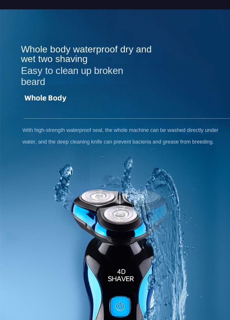 Electric Shaver 4D For Men Electric Hair Clipper USB Rechargeable Professional Hair Trimmer Hair Cutter_voghion.com