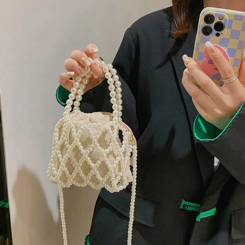 Borsa a mano retrò con perline e borsa a tracolla per donna_voghion.com