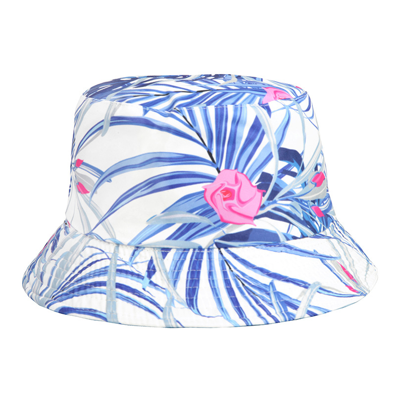 Nuovo con stampa a foglie e fiori, parasole da pescatore per uomo e donna, cappello da pescatore casual da esterno con protezione solare._voghion.com