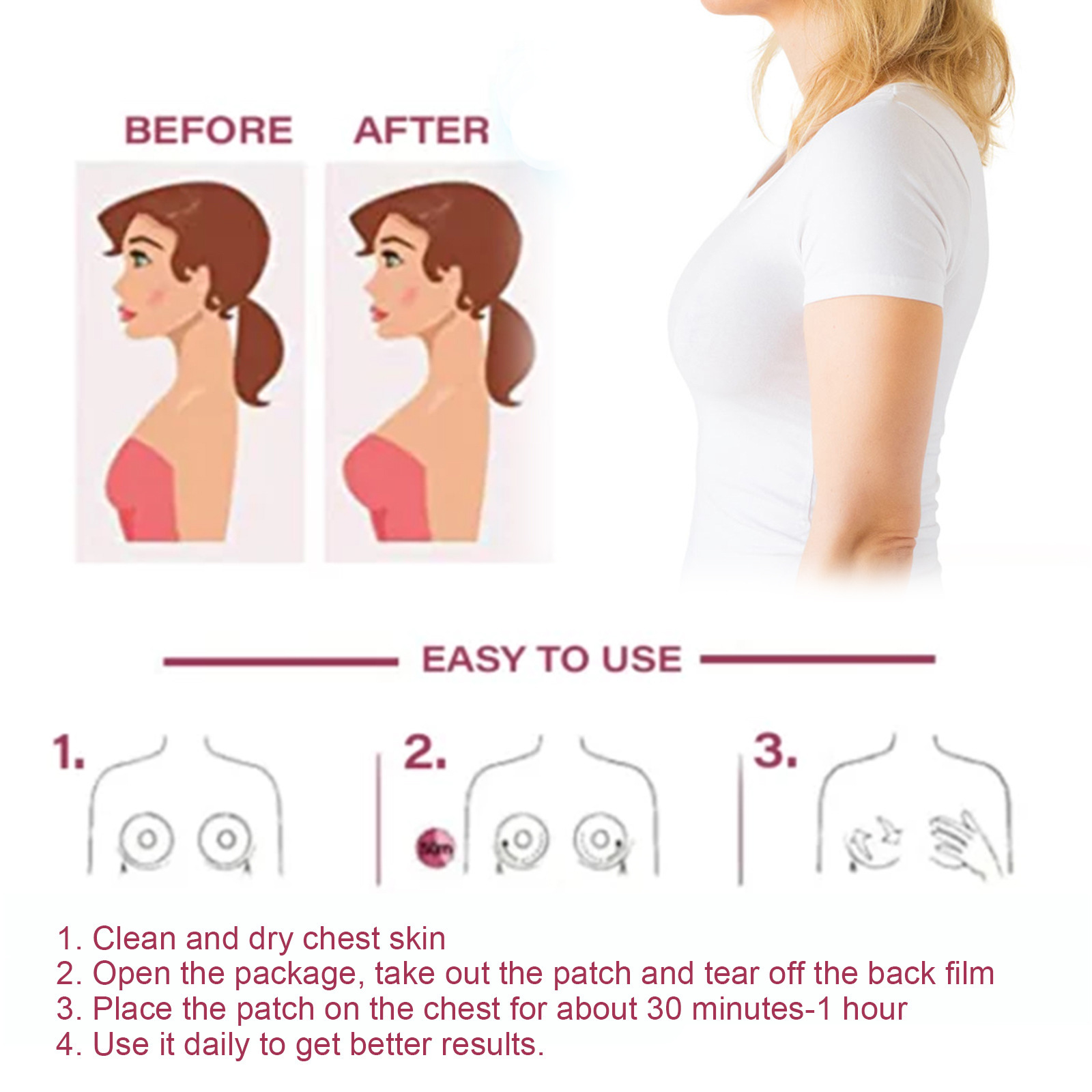 Toppa per il petto da donna Ximonth Breast, ricca, robusta, completa, anti-cedimento, traspirante e invisibile_voghion.com