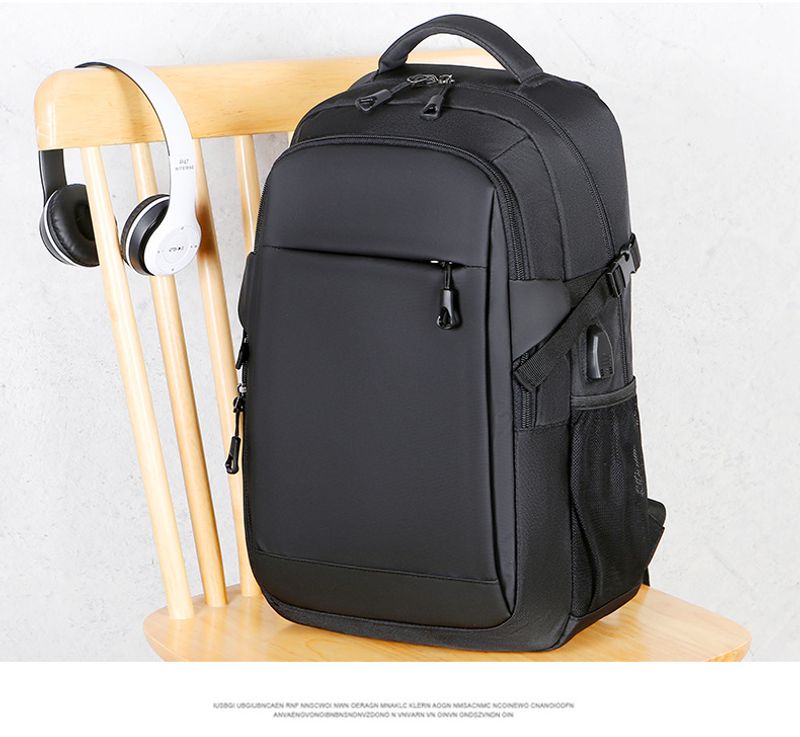 2024 neuer Herrenrucksack, schwarzer Männer, Laptoptasche für Studenten Geschäftsreisen, verschleißfest und wasserdicht,_voghion.com