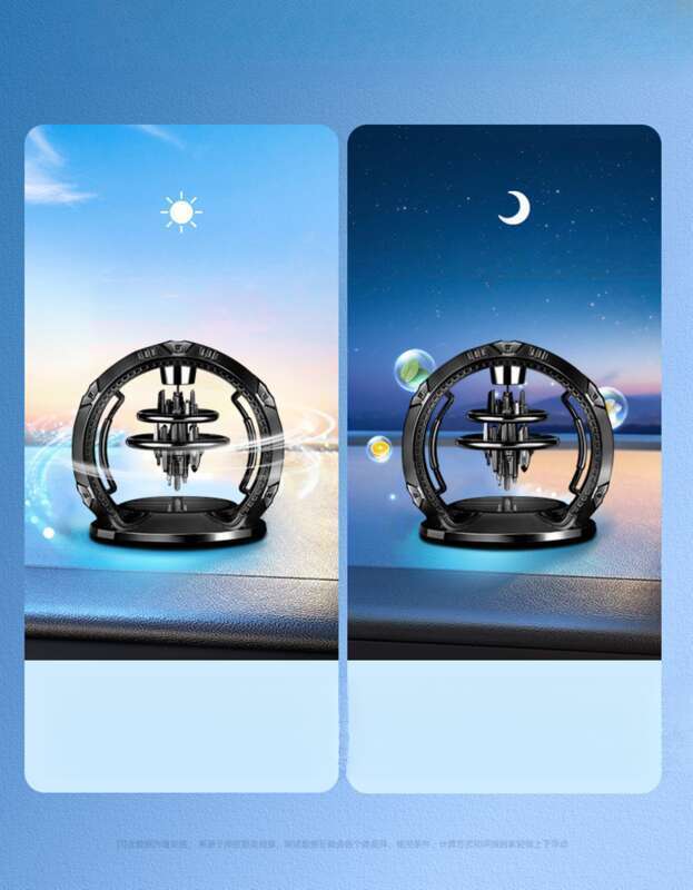 Car Mounted Solar Suspension Perfume Decoration Creative Sky City Center Console New Fragrance Products_voghion.com