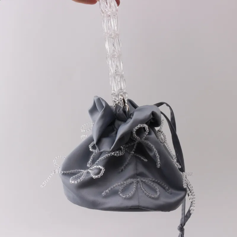Borse alla moda Dias tote Donna Cristalli Rhie Pochette da sera Borsa da sposa Borsa da festa in raso di seta 240826_voghion.com