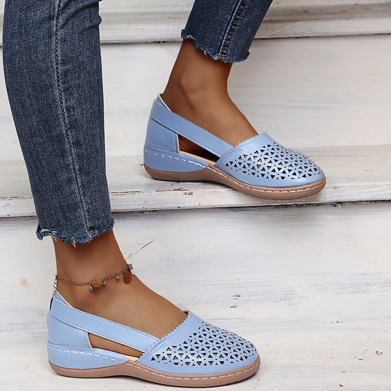 Modische, lässige, perforierte Schuhe für Damen_voghion.com