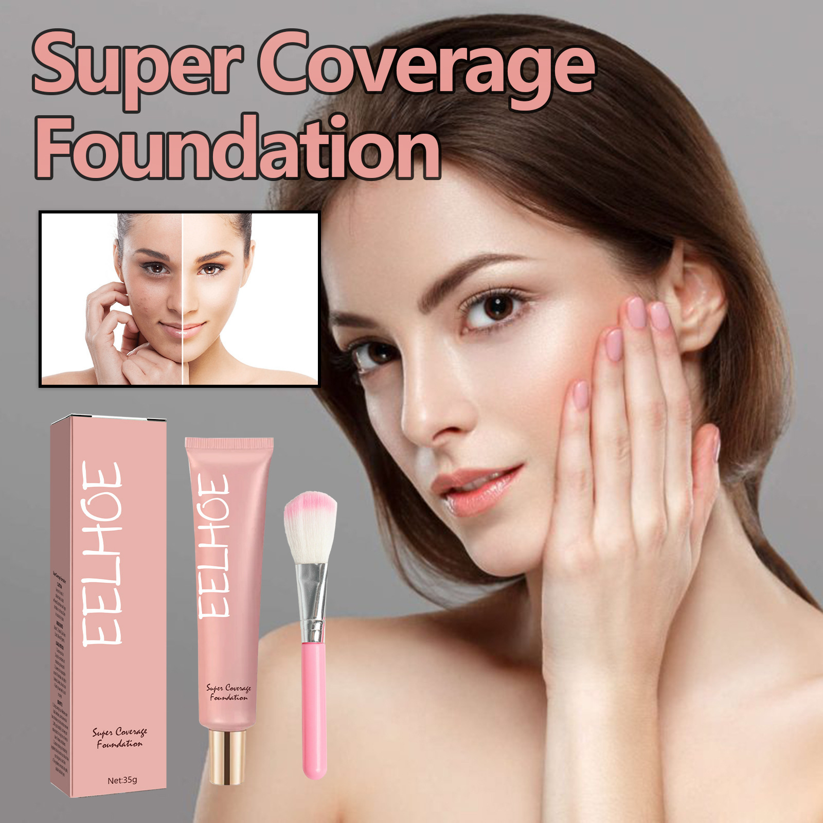 Il correttore liquido EELHOE è waterproof, naturale, leggero, delicato, non toglie il trucco. Anche il tono della pelle, trasparente,_voghion.com