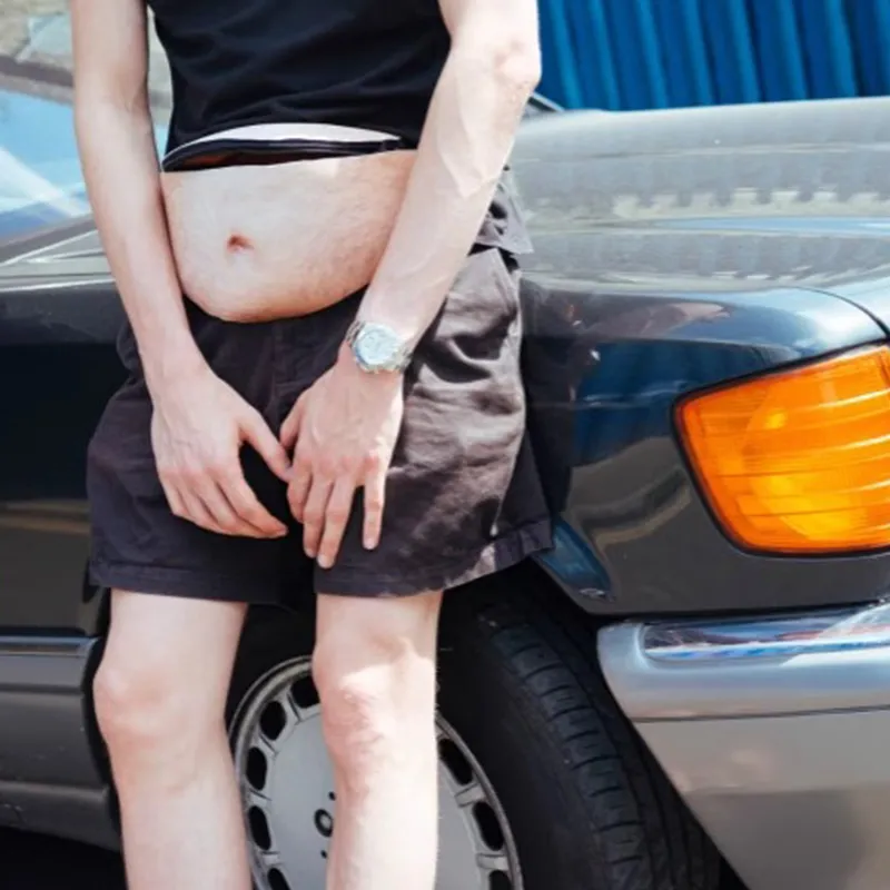 Αστεία Pop Dad Bod Money Belt Ανδρικές τσάντες Ταξιδίου Χρώμα σάρκας Creative Fanny Pack Beer Fat Belly Bum Pouch Τσάντα μέσης_voghion.com