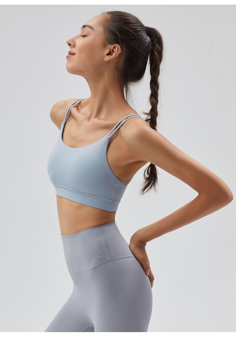 Zomerrugzak sportbeha met een mooie rug voor vrouwen, schokabsorberende medium hoge sterkte Fiess beha, elastisch_voghion.com