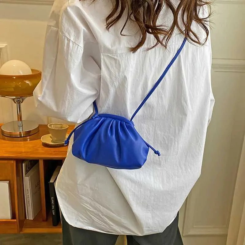 Sac à bandoulière en cuir PU jaune et bleu pour femme, sacoche simple et polyvalente pour soirée_voghion.com