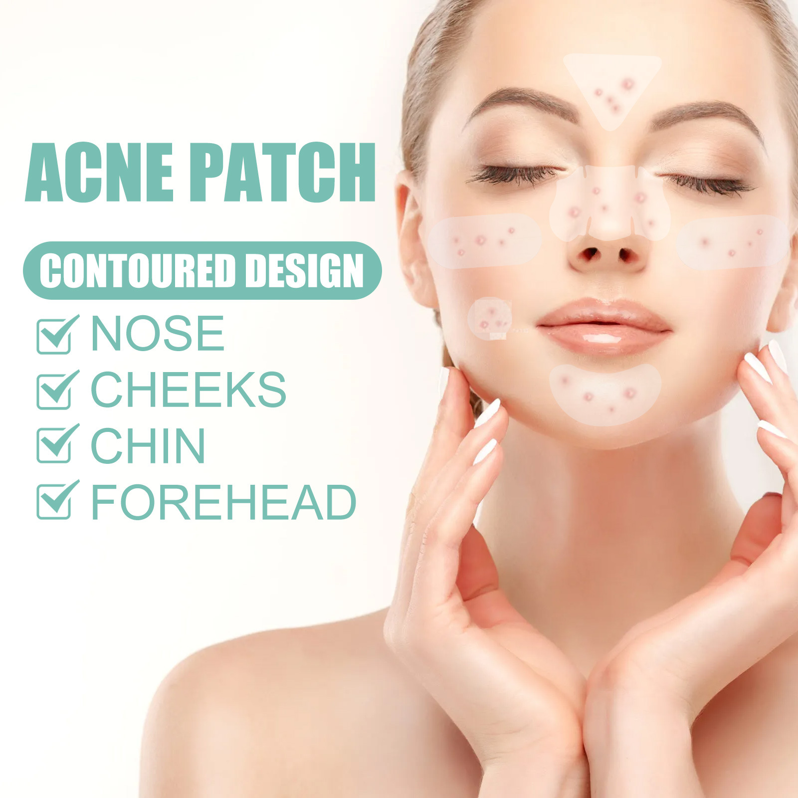 Maschera facciale EELHOE Schiarisci la stampa Patch delicata e non irritante per la rimozione della pulizia dell'acne_voghion.com