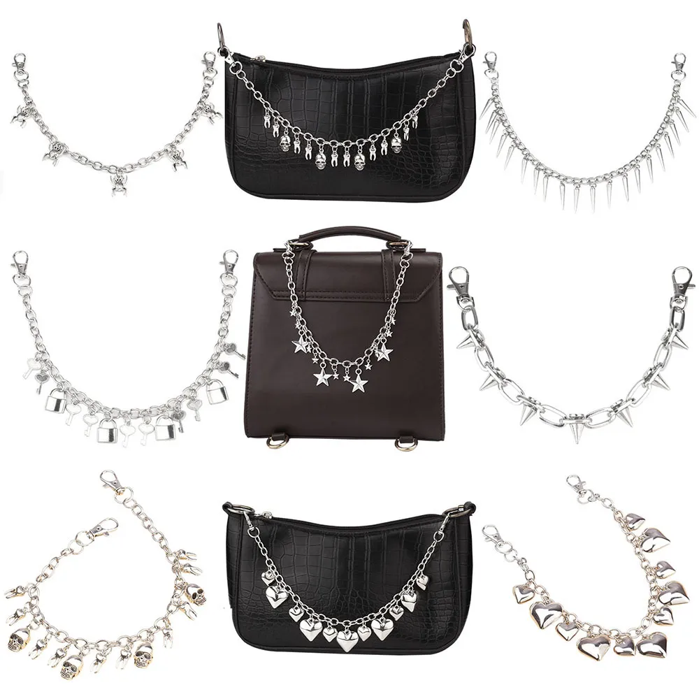 1Pc Metall Für Handtasche Dekorative Exquisite Halloween Skeleton DIY Geldbörse Kette Ersatz Tasche Zubehör_voghion.com