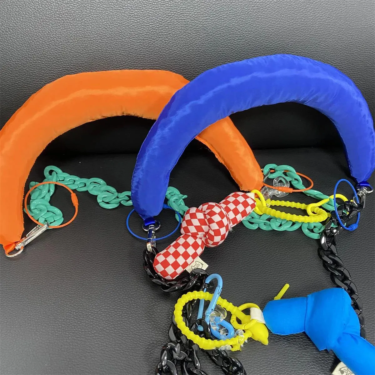 1Pc gebreide kleine verlengriem pols kleurrijke trekknoop tas schouderband Koreaanse mode tas hanger accessoires_voghion.com