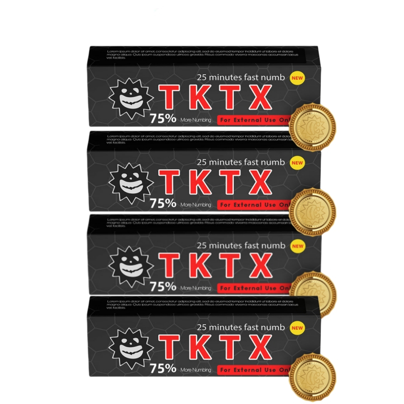 Crna 5PCS TKTX 75% Više utrnuća 25 minuta utrnuća krema za tetovaže polutrajna 10g čvrsta_voghion.com