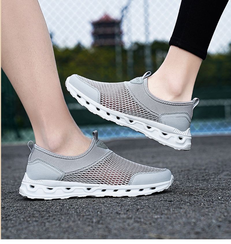 Outdoor-Sport Waten Herrenschuhe Mesh-Stoff atmungsaktive Wanderschuhe_voghion.com