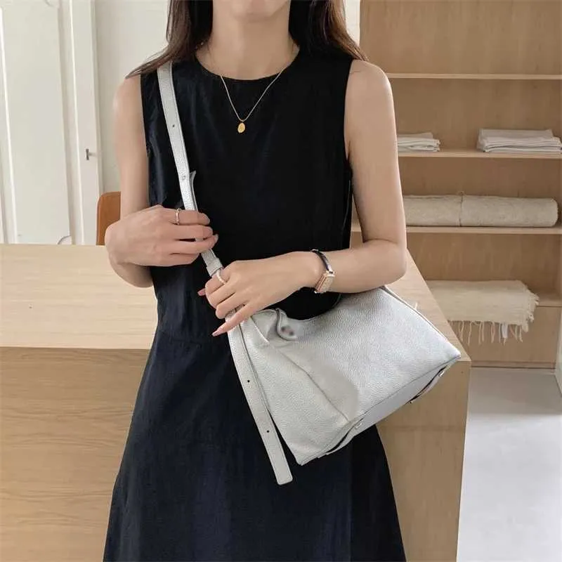 Texturierte Damen Handtasche Aus Weichem Kunstleder Schultertasche_voghion.com