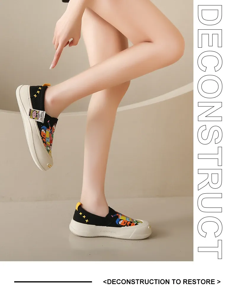 Damen Canvas Slipper Freizeitschuhe Bequeme Stoffschuhe Alltag_voghion.com