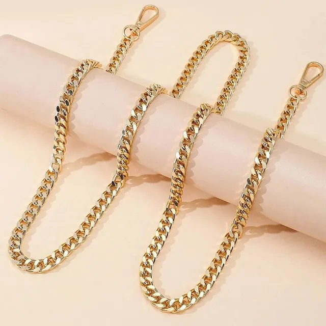 Cinturino di ricambio per spalla sotto il braccio, in alluminio 14K con mantenimento del colore in oro, fai da te, fatto a mano, semplice, con catena in metallo avvolgente_voghion.com
