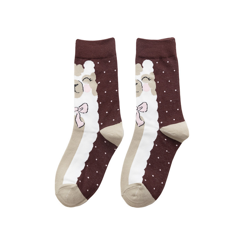 Calcetines de algodón estampado cartoon estilo hip hop para mujer_voghion.com