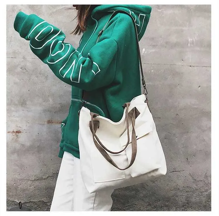 Sac à main étudiant Fi sail Shoder grande capacité couleur unie shopping décontracté Fem sac en forme de croix 2024 Y241109_voghion.com